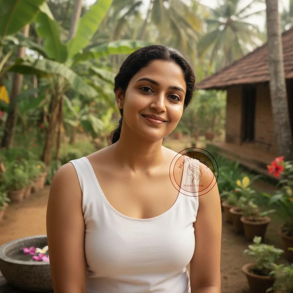 Glowing skin after herbal face pack Kerala