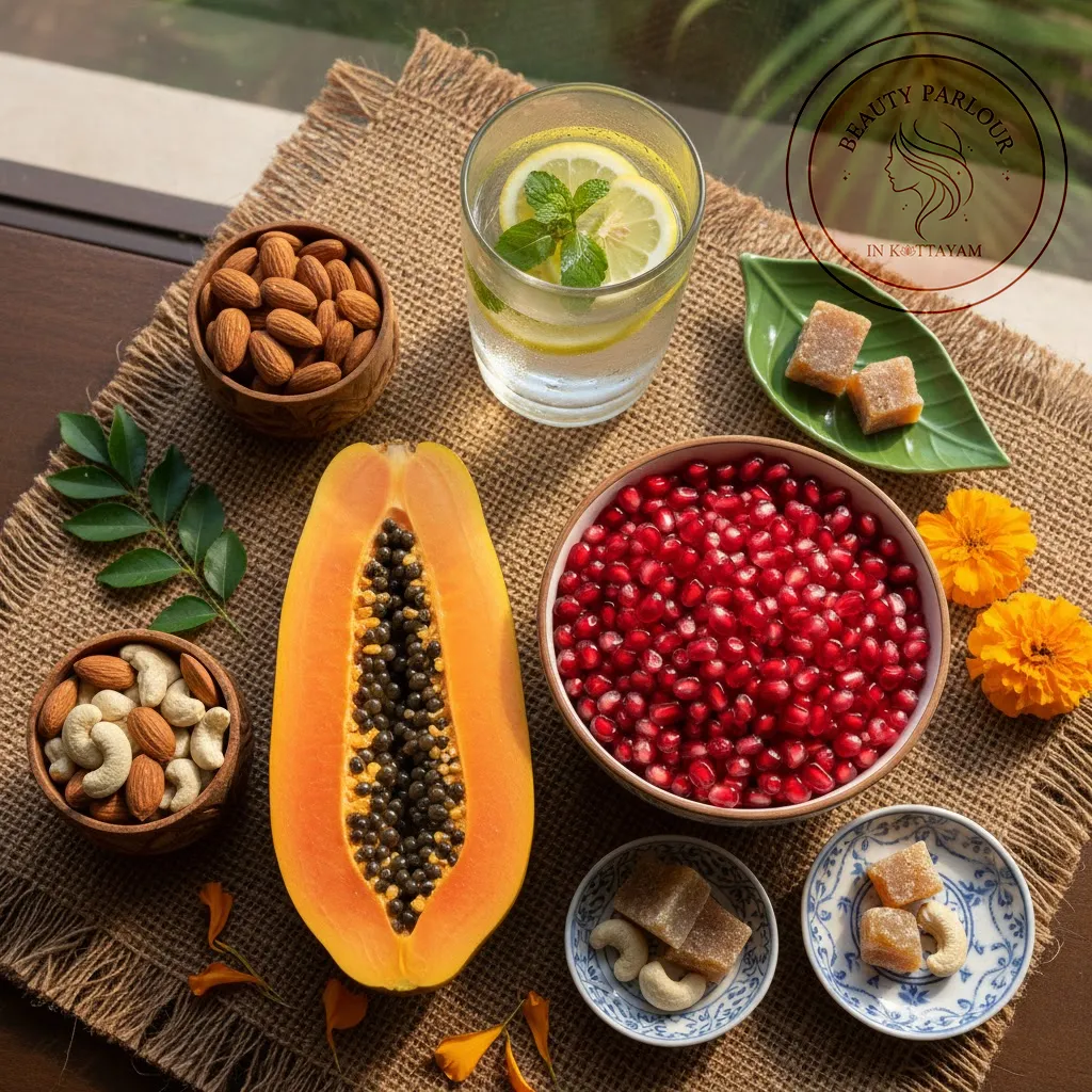 natural skincare habits Kerala breakfast fruits
