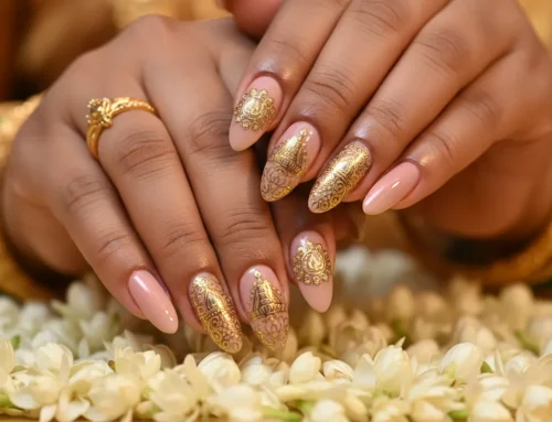 Kerala Bridal Nail Art from the best beauty parlopur in kotatyam